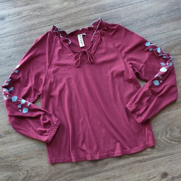 Anthropologie Dolan Fairytale Embroidered Top in Excellent Condition, Size XS - Picture 2 of 5